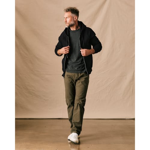 on model image of 10-Year Full Zip Hoodie