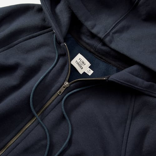 laydown detail image of 10-Year Full Zip Hoodie
