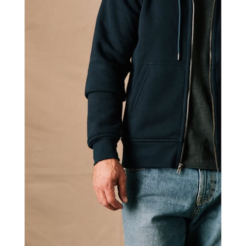 on model image of 10-Year Full Zip Hoodie