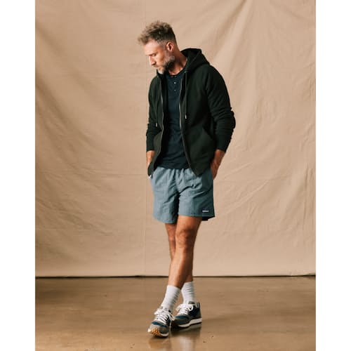 on model image of 10-Year Full Zip Hoodie