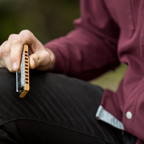 laydown image of Blues Harp Harmonica