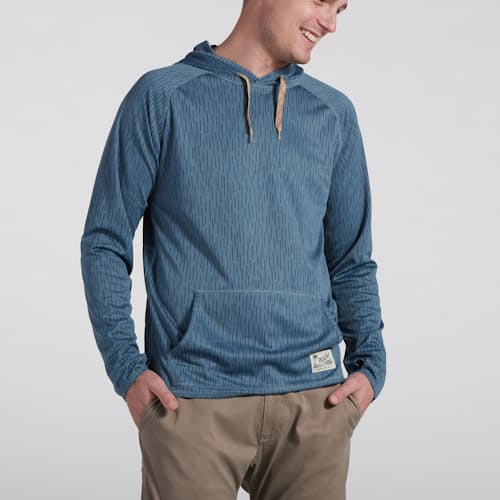 on model image of Loggerhead UPF Hoodie