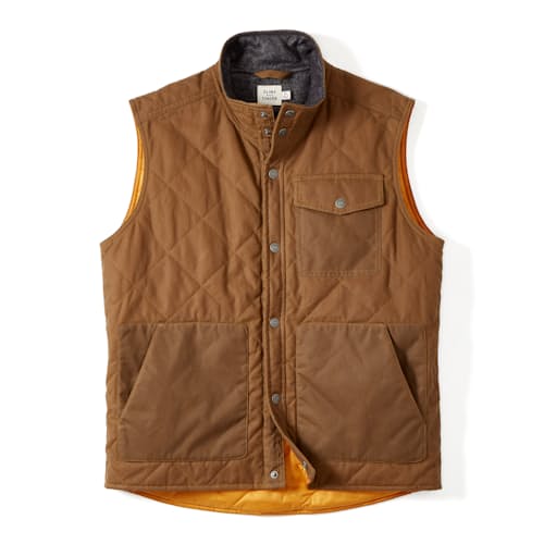 laydown image of Quilted Waxed Vest