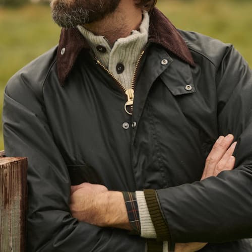 lifestyle image of Classic Beaufort Wax Jacket