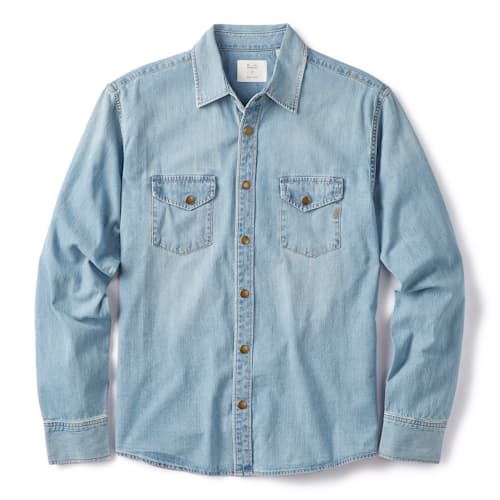 laydown image of Shoals Denim Shirt
