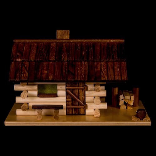 laydown image of The Cozy Cabin Incense Holder