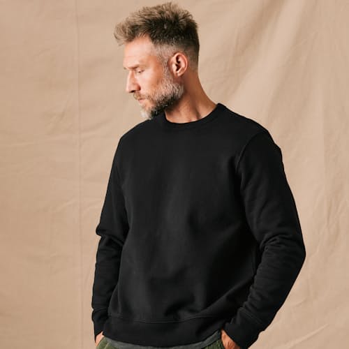on model image of 10-Year Crewneck Sweatshirt