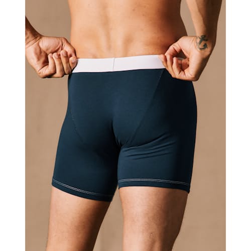 on model image of Heritage Boxer Briefs