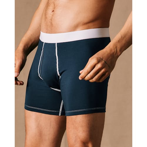 on model image of Heritage Boxer Briefs