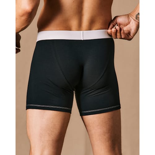 on model image of Heritage Boxer Briefs