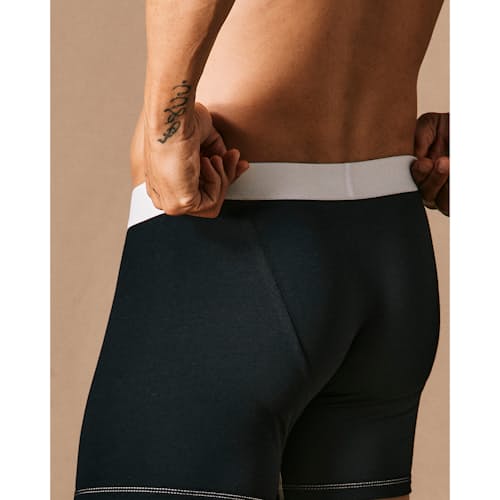 on model image of Heritage Boxer Briefs