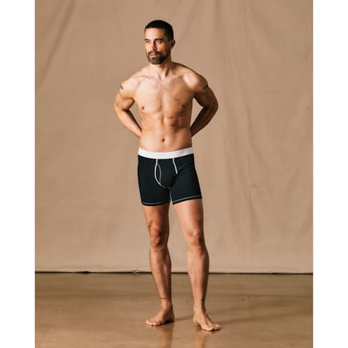 on model image of Heritage Boxer Briefs