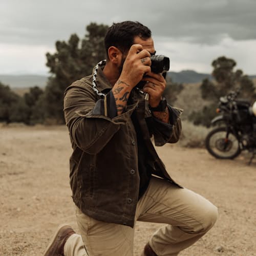 laydown image of Flannel-Lined Waxed Trucker Jacket