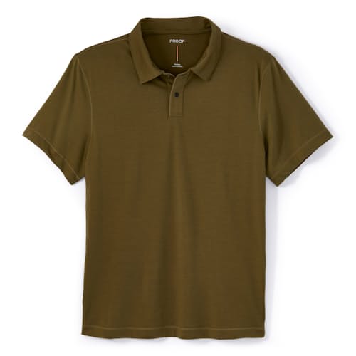 laydown image of 72-Hour Merino Two-Button Polo Shirt