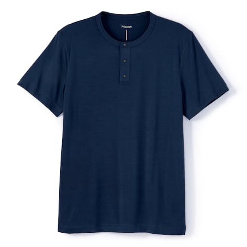 laydown image of 72-Hour Merino Short Sleeve Henley
