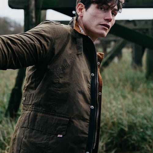 lifestyle image of Waxed Bexley Jacket