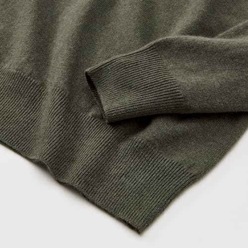 laydown detail image of Classic Cashmere Quarter Zip Sweater