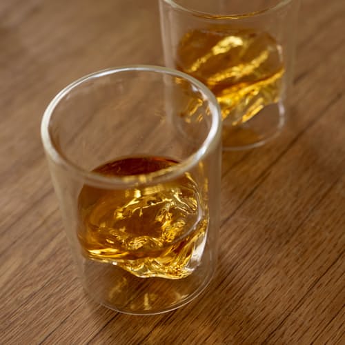 lifestyle image of Grand Tetons - Set of 4 Whiskey Glasses