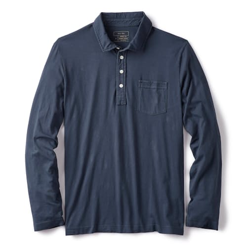 laydown image of Pensacola Long Sleeve Polo