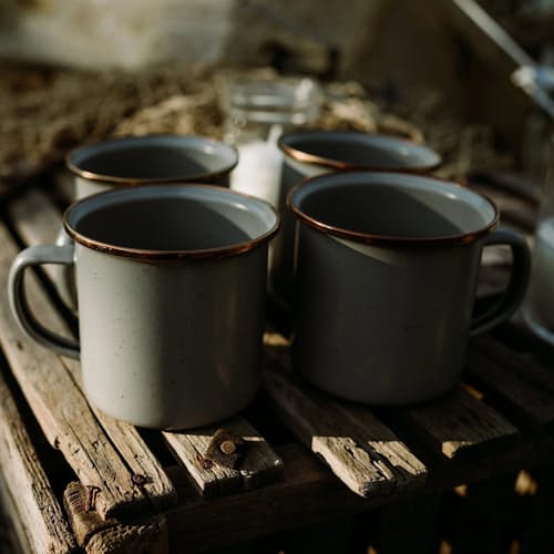 lifestyle image of Enamel Cup Set