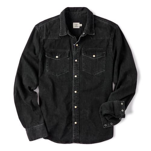 laydown image of Bone Button Western Shirt
