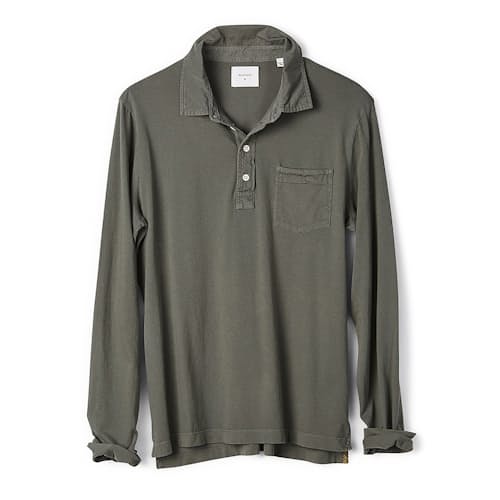 laydown image of Long Sleeve Pensacola Polo