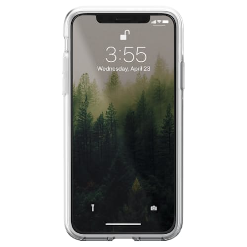 laydown image of Clear Case - Rustic Brown Leather