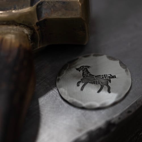 laydown image of Hand Forged Goat Ball Marker