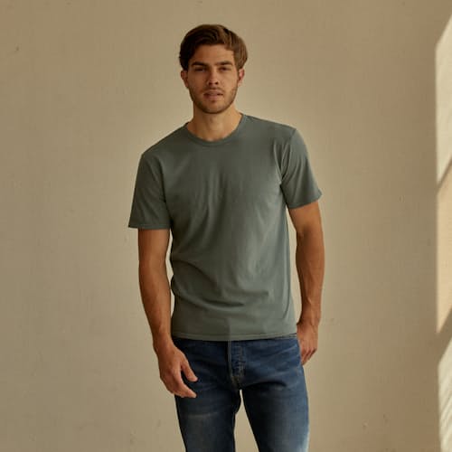lifestyle image of Supima Crew T-Shirt