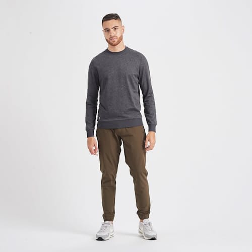 on model image of Ponto Performance Crewneck Sweatshirt
