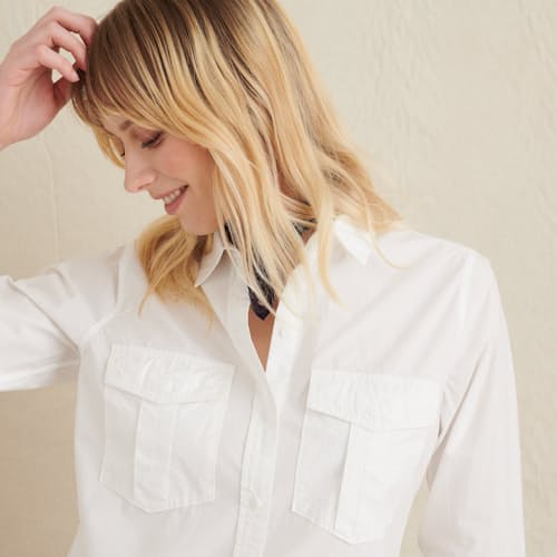 laydown image of Women's Georgie Pocket Shirt