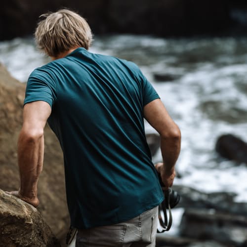 lifestyle image of 72-Hour Merino T-Shirt - Slim Fit