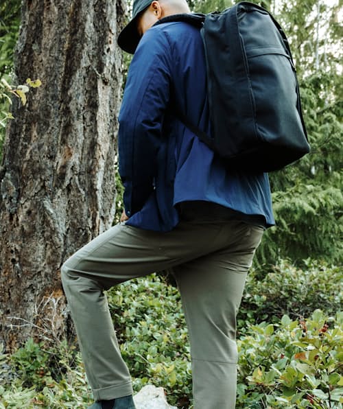 lifestyle image of 72-Hour Merino 5-Pocket Pant - HB Athletic Tapered