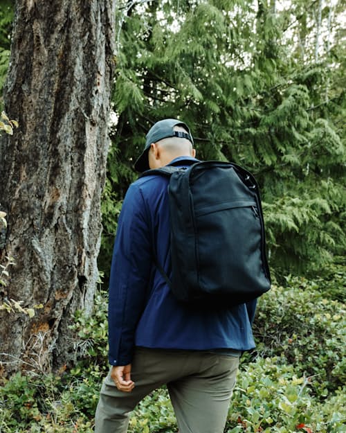 lifestyle image of Huckberry X GORUCK GR1 Slick Backpack - 21L