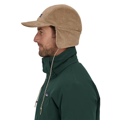laydown image of Corduroy Ear Flap Hat