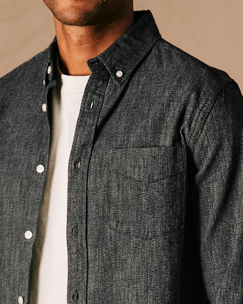 on model image of Classic Selvedge Architect Shirt