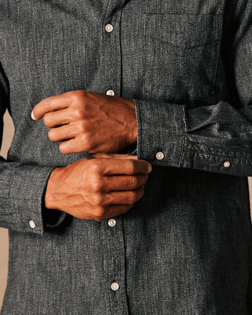 on model image of Classic Selvedge Architect Shirt
