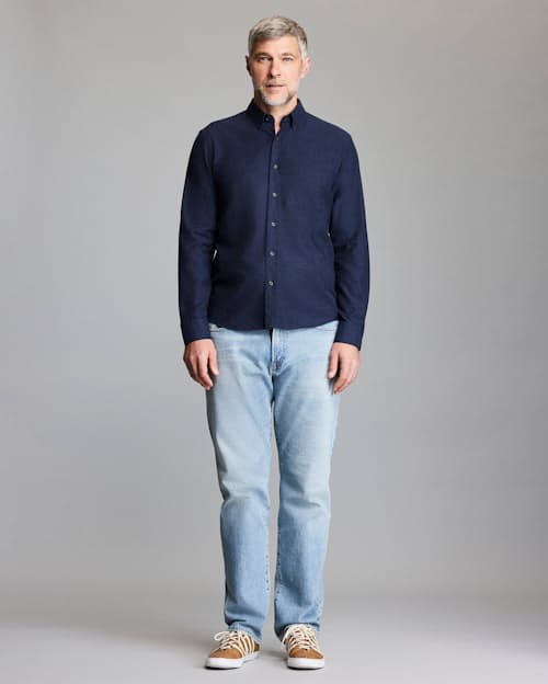 on model image of Tuscumbia Classic Long Sleeve Shirt