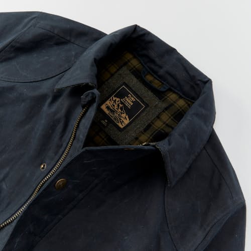 laydown image of Flannel-Lined Waxed Hudson Jacket