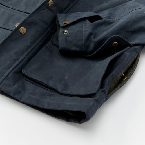 lifestyle image of Flannel-Lined Waxed Hudson Jacket