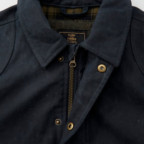 lifestyle image of Flannel-Lined Waxed Hudson Jacket