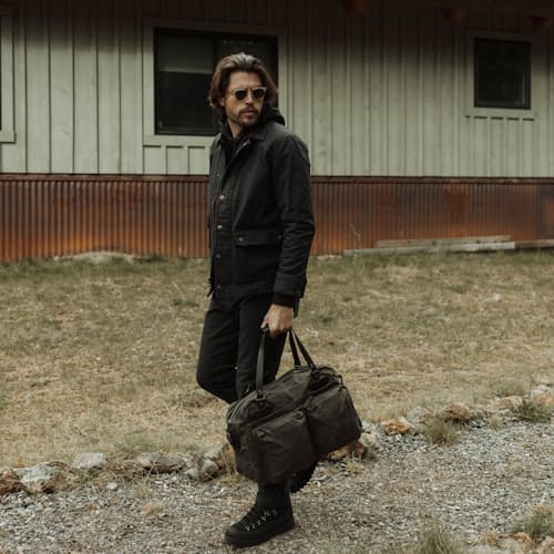 laydown image of 48-Hour Tin Cloth Duffel Bag - 34.5L