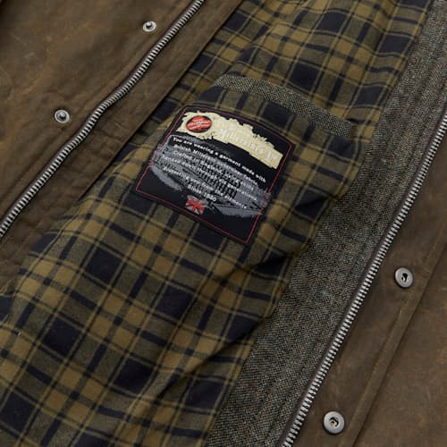 lifestyle image of Flannel-Lined Waxed Hudson Jacket