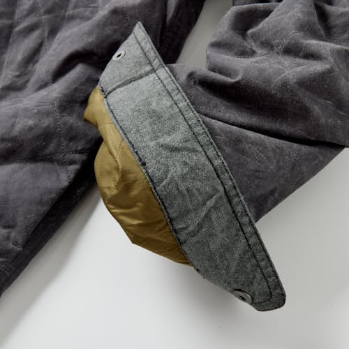 lifestyle image of Quilted Waxed Shirt Jacket