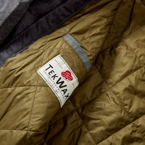 lifestyle image of Quilted Waxed Shirt Jacket