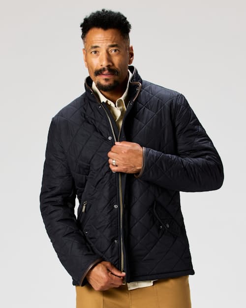 Marland is 6' 2'', 185 lbs, and wearing a size M