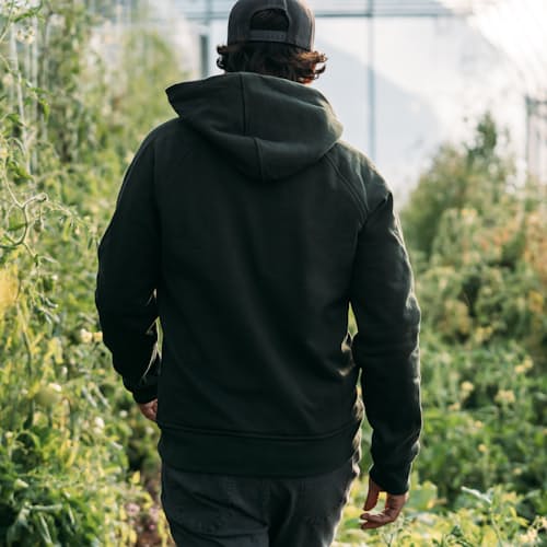 lifestyle image of 10-Year Waffle-Lined Hoodie
