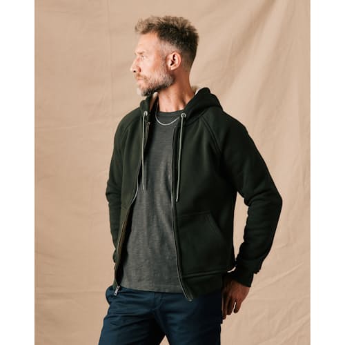 lifestyle image of 10-Year Waffle-Lined Hoodie