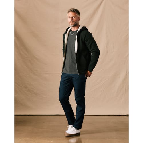 lifestyle image of 10-Year Waffle-Lined Hoodie