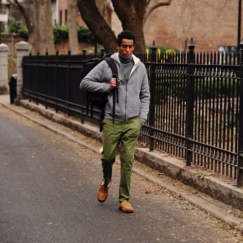 lifestyle image of 10-Year Waffle-Lined Hoodie